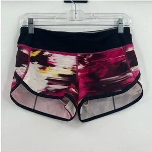 Lululemon Speed‎ Short or Track Pigment Wind Berry Rumble Multi / Black 8
